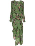 Preen By Thornton Bregazzi Ofira Floral-print Midi Dress - Green