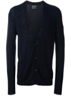 Laneus V-neck Cardigan, Men's, Size: 50, Blue, Cotton