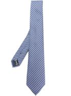 Emporio Armani Classic Striped Tie - Blue
