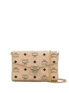 Mcm Logo Cross-body Purse - Neutrals
