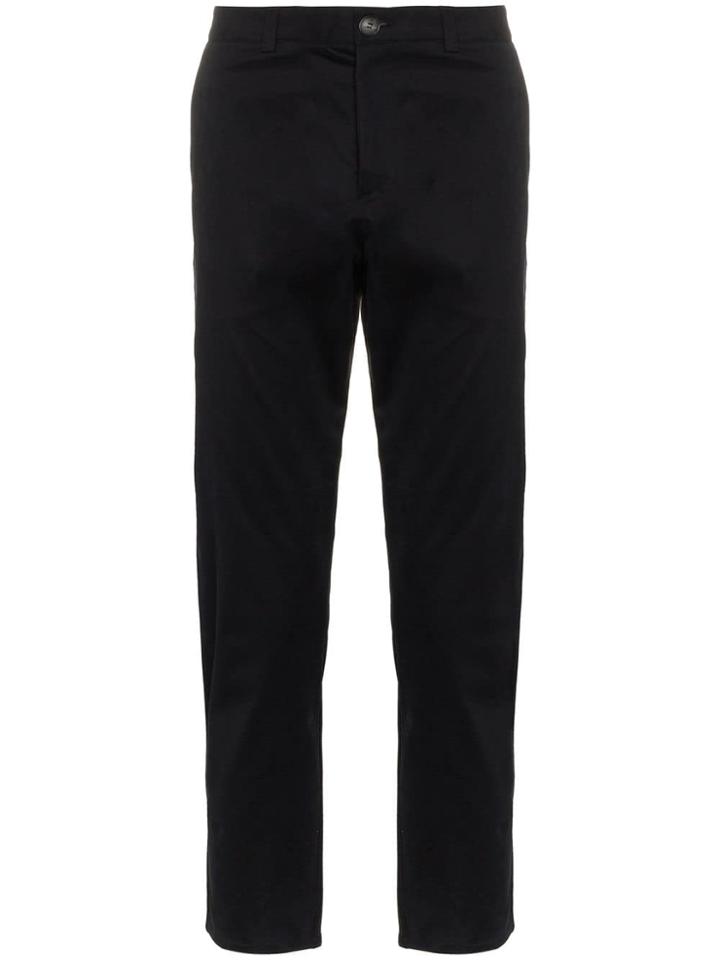 Lot78 Side Stripe Chino Trousers - Black