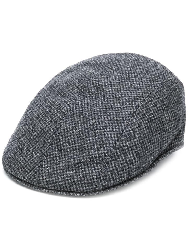 Altea Checked Baker Boy Cap - Grey