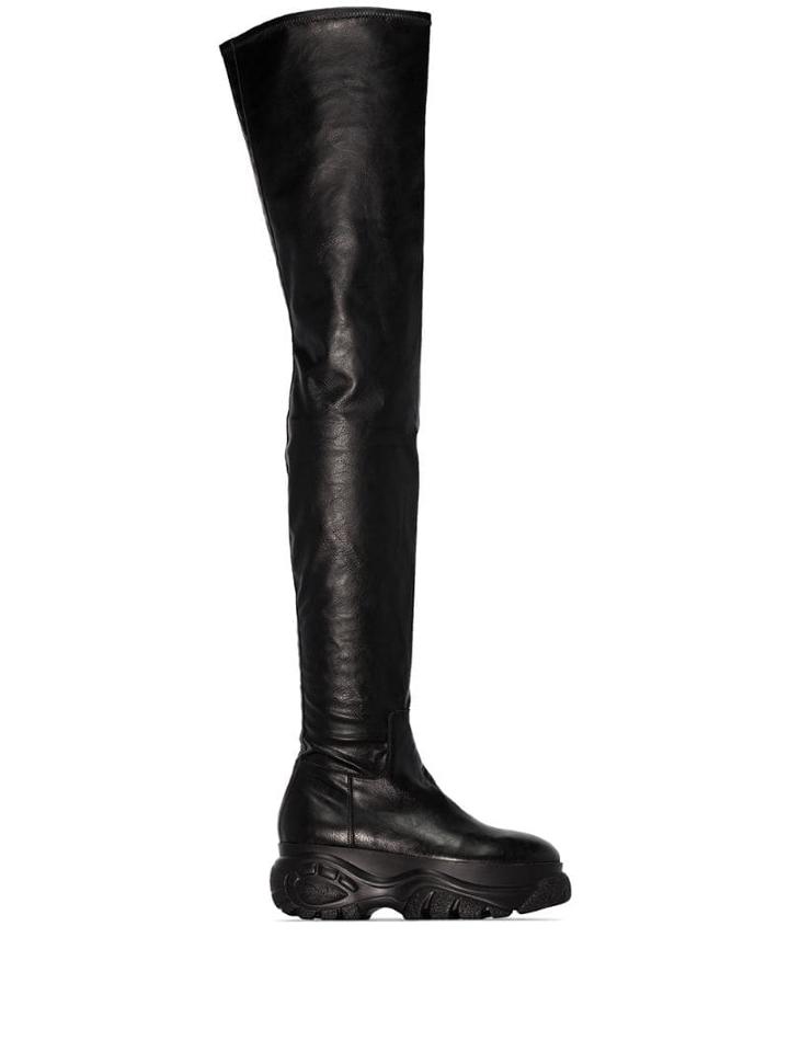 032c X Buffalo Thigh-high Platform Boots - Black