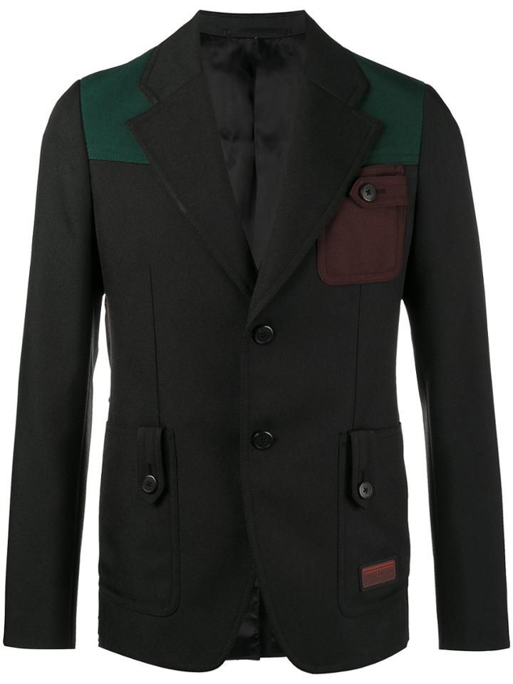 Prada Patch Pocket Blazer - Black