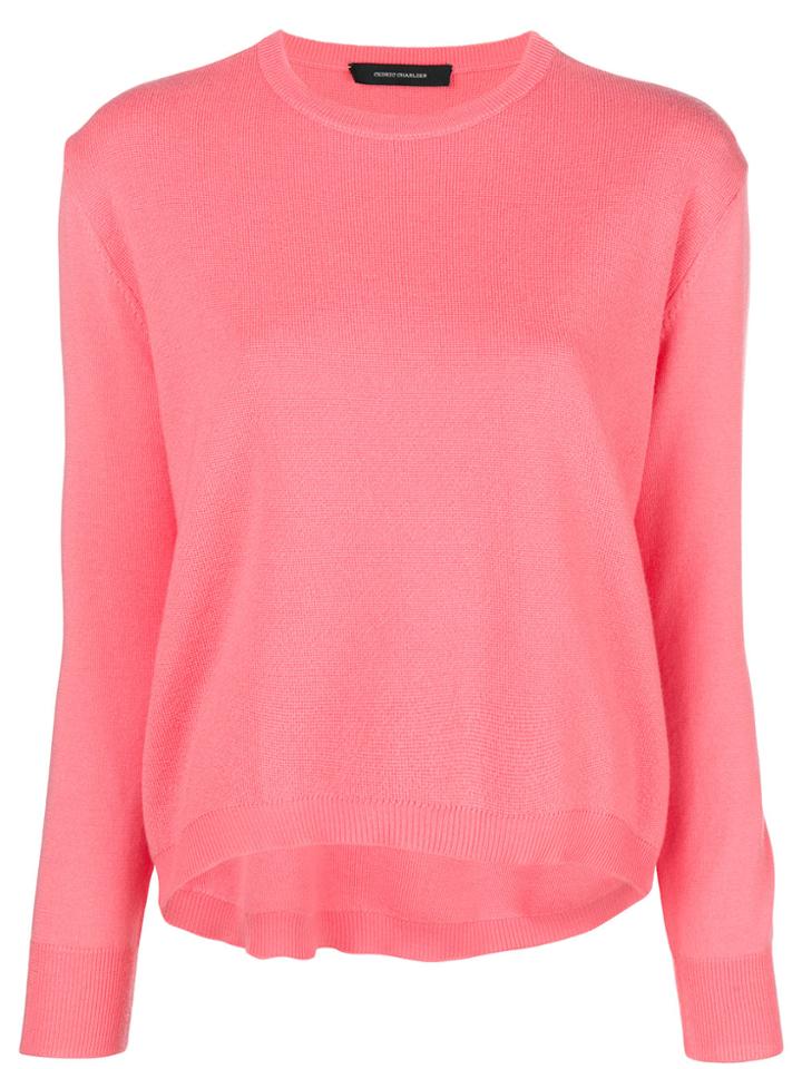 Cédric Charlier Crew Neck Sweater - Pink & Purple