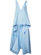 Natasha Zinko Open Elongated Back Tank, Women's, Size: 34, Blue, Cotton