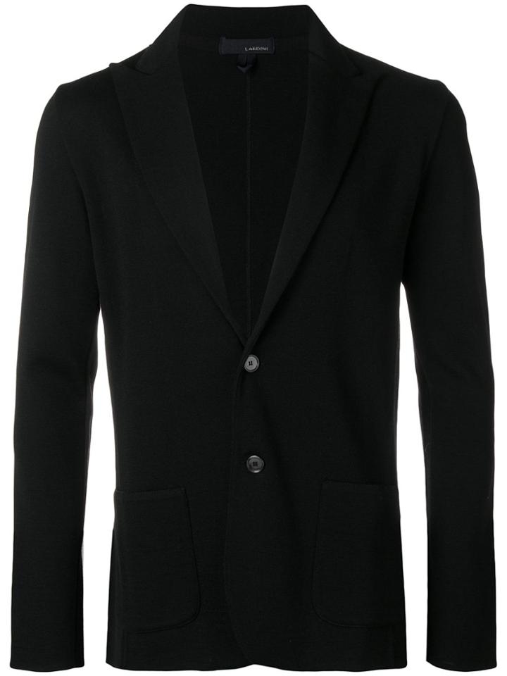Lardini Peaked Lapel Blazer - Black