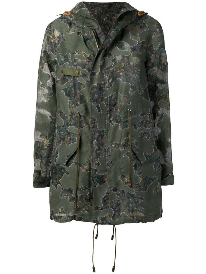 Mr & Mrs Italy Floral Camo Print Parka - Green