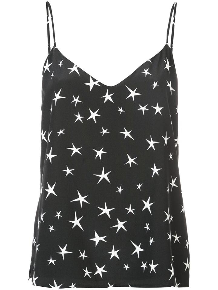 L'agence Star Print Cami Top - Black