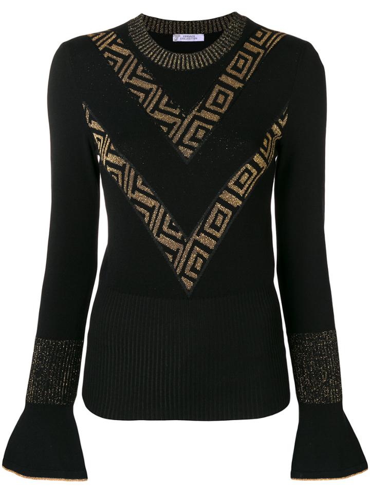 Versace Collection Knitted Jumper - Black