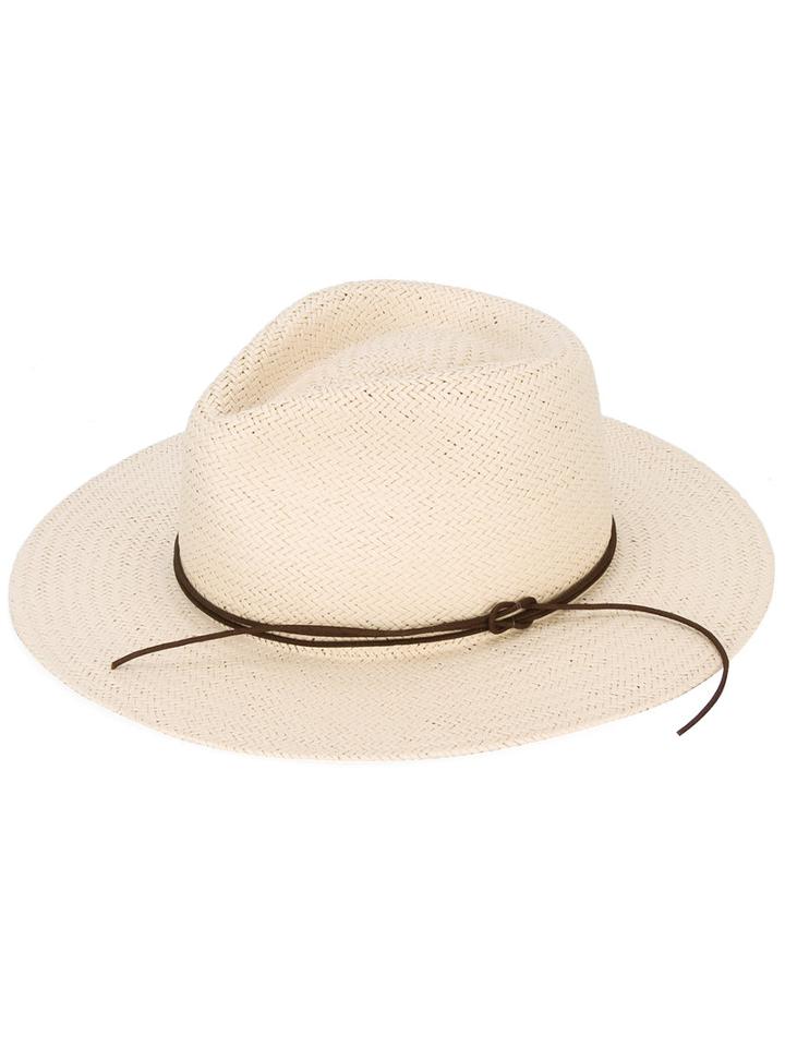 Rag & Bone - Packable Straw Fedora Hat - Women - Paper/polyester - S, Women's, Nude/neutrals, Paper/polyester