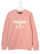 Boy London Kids Teen Logo Print Sweatshirt - Pink