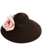 Gucci Corsage Wide Brim Hat - Brown