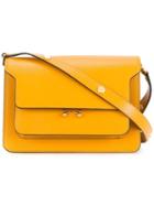 Marni Trunk Shoulder Bag, Women's, Yellow/orange, Calf Leather