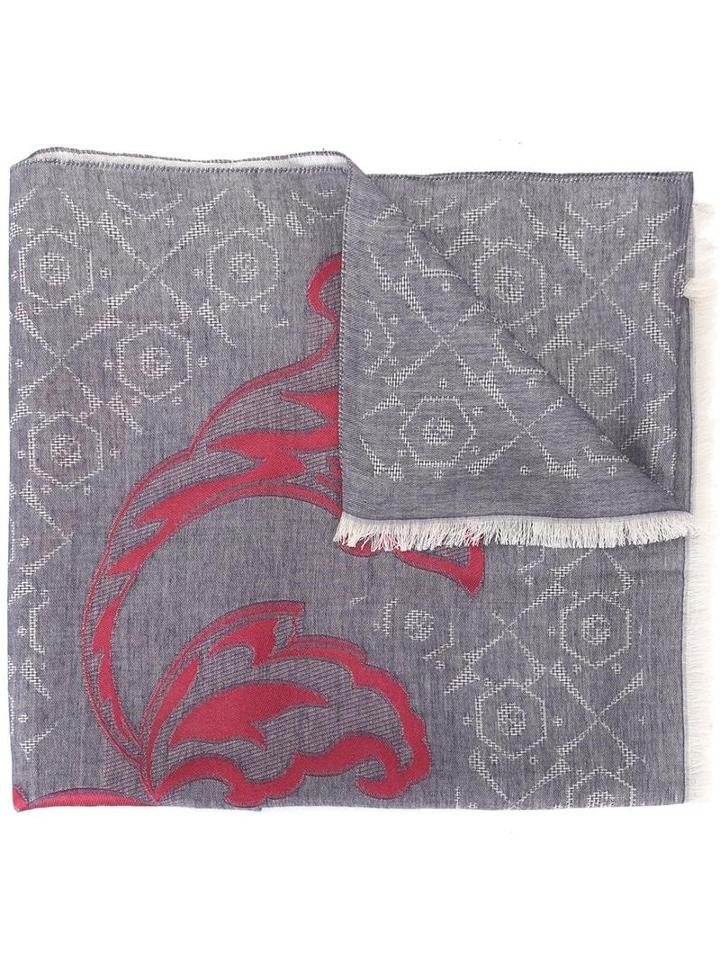 Etro Paisley Print Scarf, Men's, Blue, Viscose/cotton