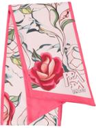 Prada Floral Print Fantasy Scarf - Pink
