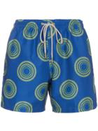 Okun Ali Shwe Shwe Print Swim Shorts - Blue