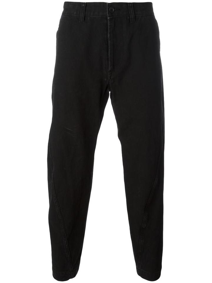 Issey Miyake Men Panelled Tapered Jeans, Size: 4, Black, Cotton/linen/flax