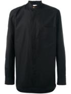 Paul Smith Mandarin Neck Shirt, Men's, Size: Medium, Black, Cotton