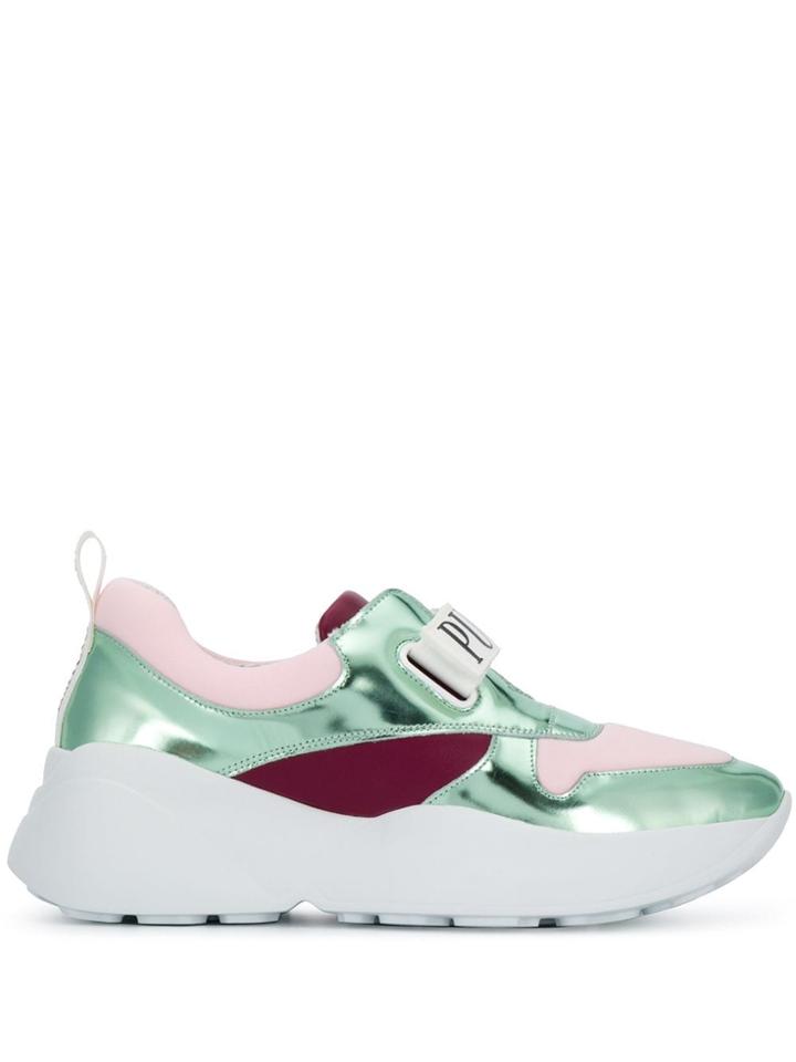 Emilio Pucci Touch Strap Logo Sneakers - Green