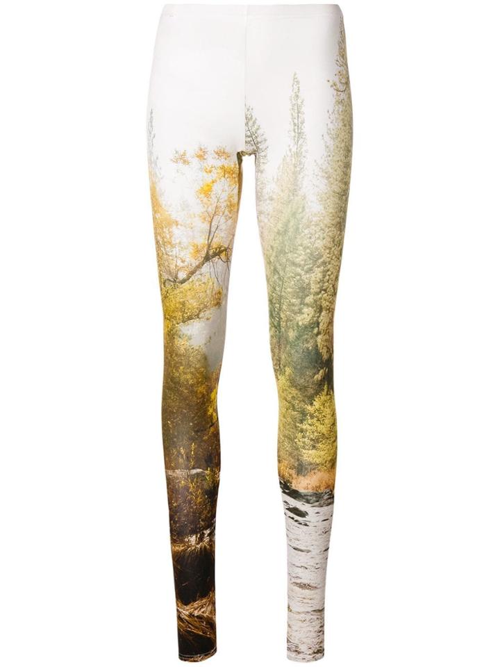 R13 Nature Print Leggings - White
