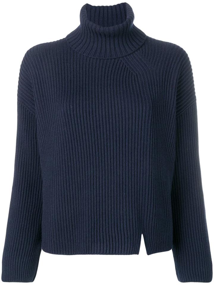 Loro Piana Ribbed Knit Jumper - Blue