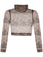 À La Garçonne Printed Sheer Blouse - Multicolour