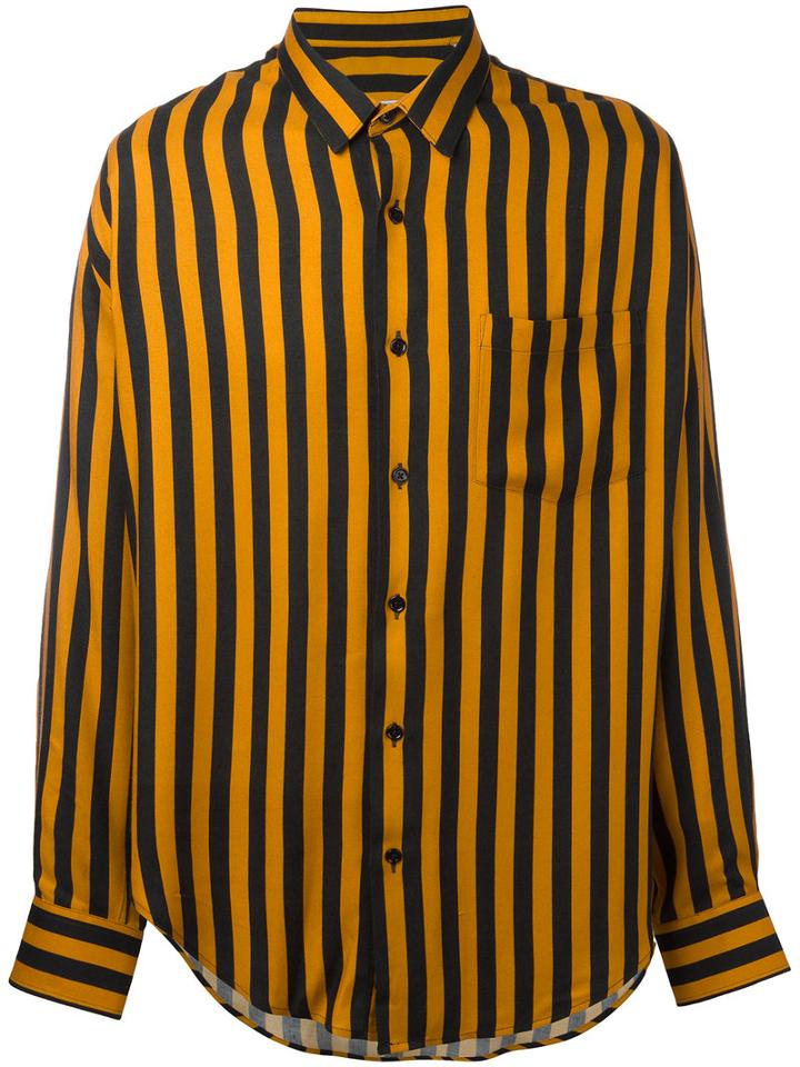 Ami Alexandre Mattiussi - Striped Shirt - Men - Viscose - 43, Black, Viscose