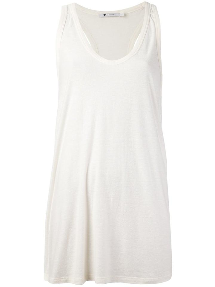 T By Alexander Wang - Oversize Tank - Women - Silk/rayon - S, White, Silk/rayon