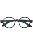 Herrlicht - Round Glasses - Unisex - Wood - 50, Brown, Wood