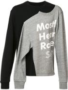 Mostly Heard Rarely Seen Logo Print Slit Sweatshirt - Black