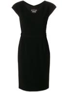 Boutique Moschino V-neck Fitted Dress - Black