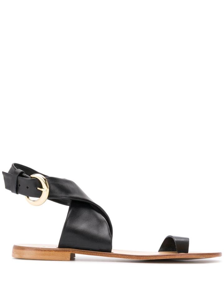 Fabio Rusconi Crossover Strap Sandals - Black