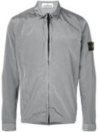 Stone Island Zipped Lightweighted Jacket, Men's, Size: Large, Grey, Polyamide/cotton