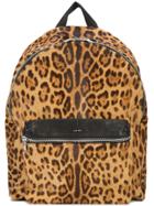 Amiri Leopard Print Large Backpack - Brown