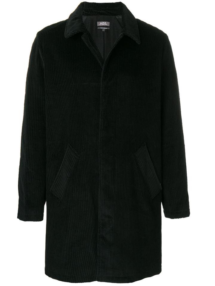 A.p.c. Corduroy Coat - Black