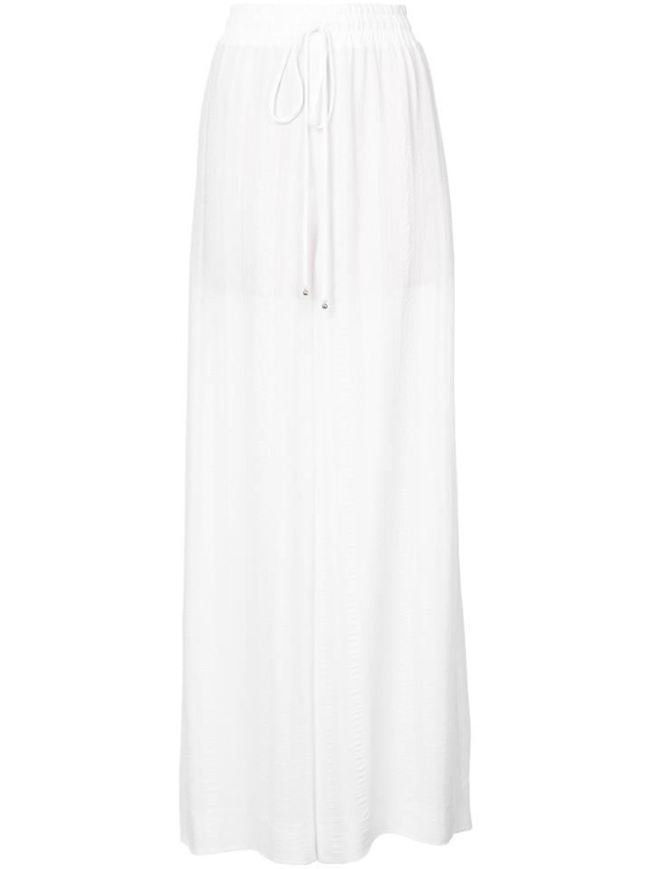 Prabal Gurung Drawstring Flared Trousers - White
