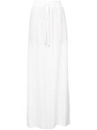 Prabal Gurung Drawstring Flared Trousers - White