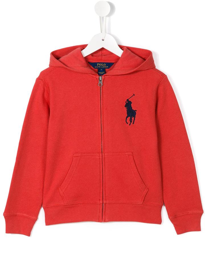Ralph Lauren Kids Logo Embroidered Hoody, Boy's, Size: 8 Yrs, Black
