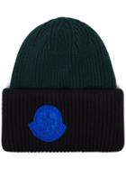 Moncler Virgin Wool Beanie Hat - Black
