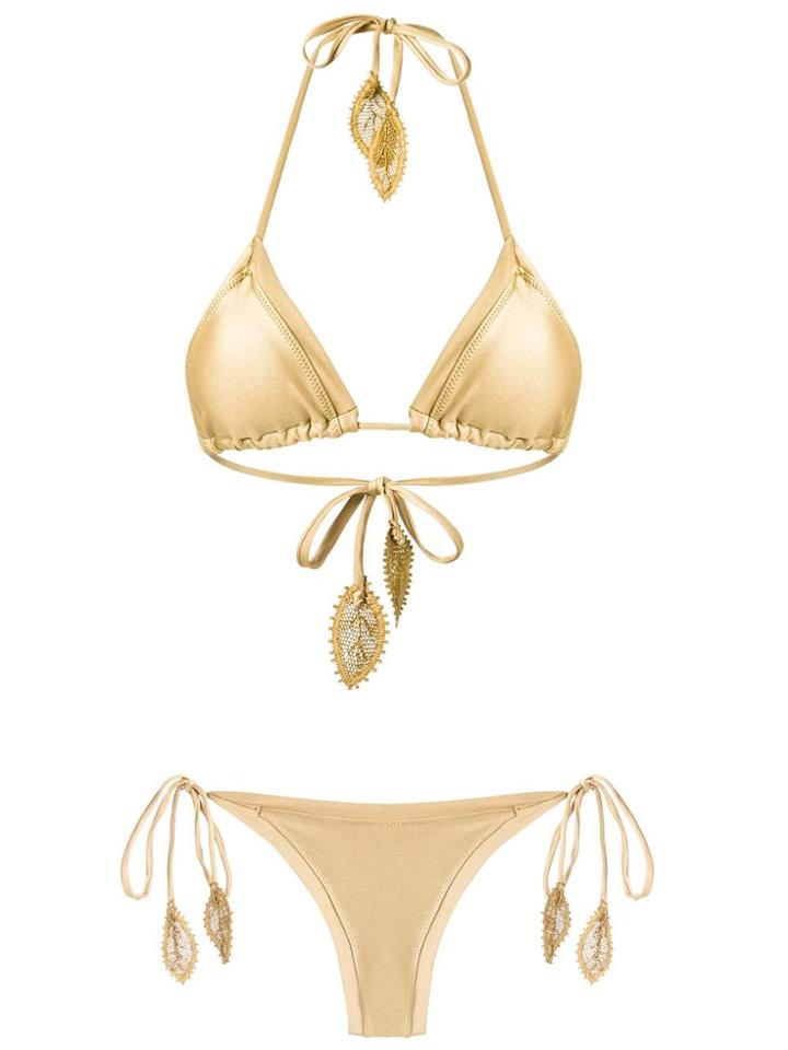 Martha Medeiros Side Tie Bikini Bottom - Metallic