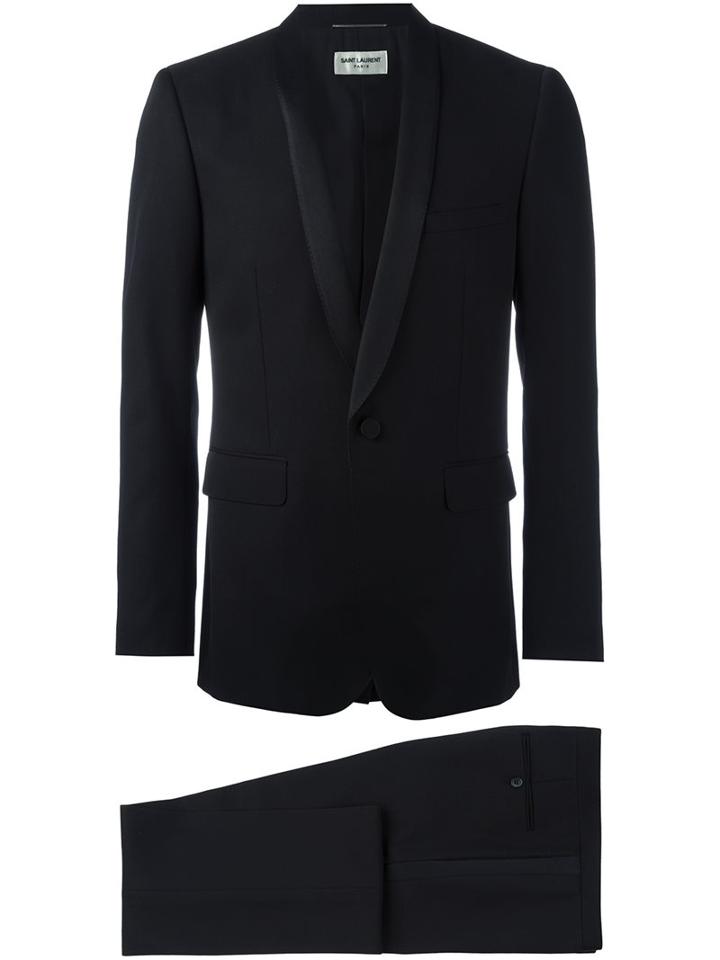 Saint Laurent 'iconic Le Smoking' Suit, Men's, Size: 48, Black, Cotton/polyester/viscose/virgin Wool