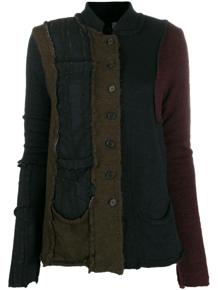 Rundholz Black Label Contrast Patchwork Cardigan - Blue