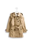 Burberry Kids - Detachable Hood Trench Coat - Kids - Cotton/polyester - 4 Yrs, Nude/neutrals