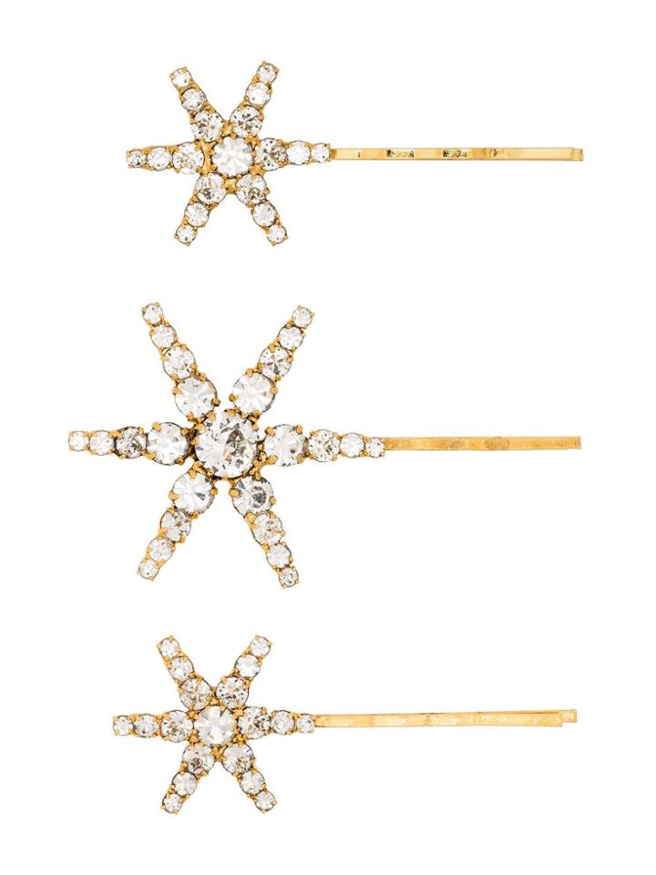 Jennifer Behr Aurelia Gold-tone Crystal-embellished Hair Pins