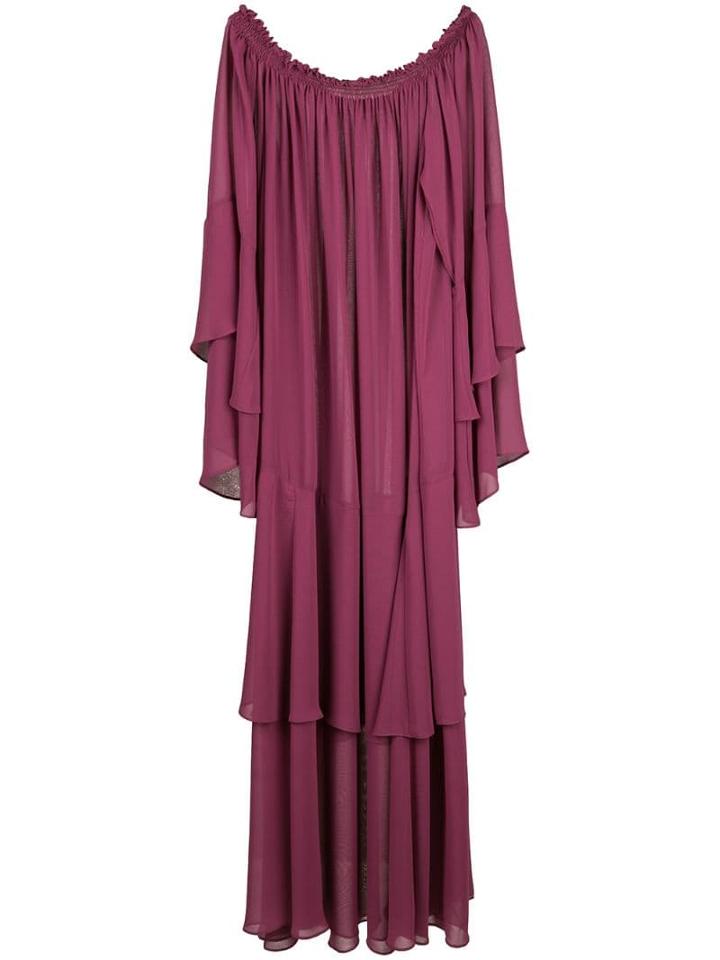 Voz Cascade Dress - Purple