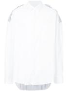 Juun.j Oversized Contrasting Back Panel Shirt - White