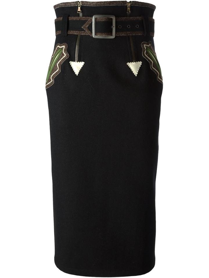 Jean Paul Gaultier Vintage Wester-style High Waisted Skirt