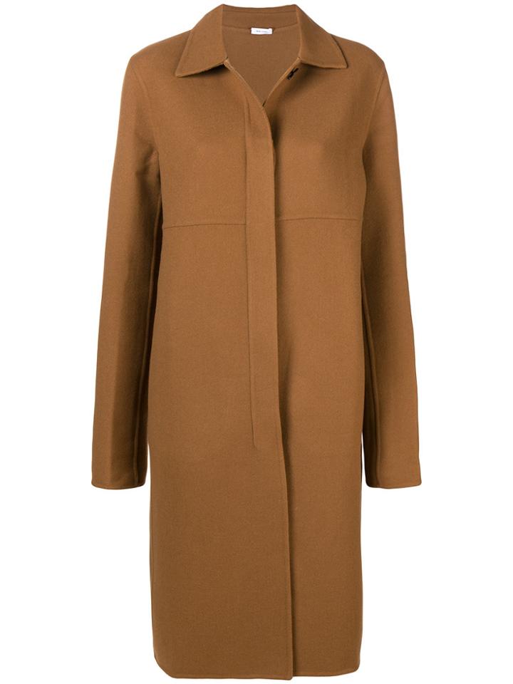 Jil Sander Relaxed Coat - Brown
