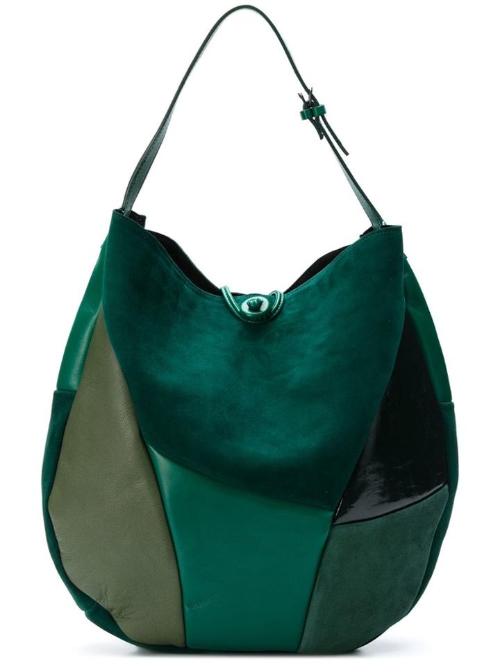 Carmina Campus Round Tote Bag - Green